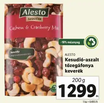 Alesto Kesudió-aszalt tőzegáfonya keverék 200 g