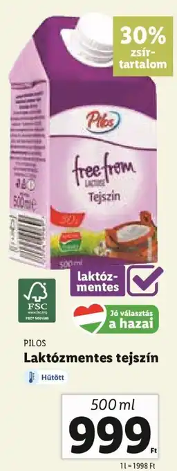 Lidl PILOS Laktózmentes tejszín 500 ml ajánlat