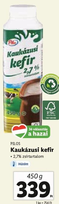 Lidl PILOS Kaukázusi kefir 450 g ajánlat