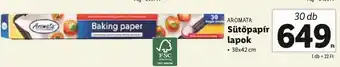 Lidl AROMATA Sütőpapír lapok 30 db ajánlat