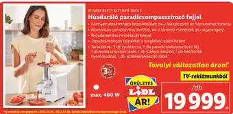 Lidl SILVERCREST KITCHEN TOOLS Húsdaráló paradicsompasszírozó fejjel 1 db ajánlat