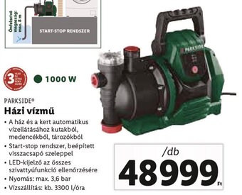 Lidl PARKSIDE Házi vízmű 1 db ajánlat
