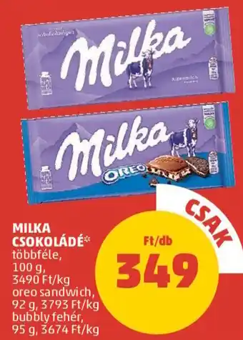PENNY MILKA CSOKOLÁDÉ 92 - 100 g ajánlat