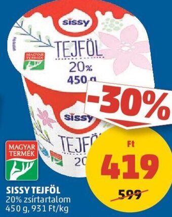 PENNY SISSY TEJFÖL 450 g ajánlat