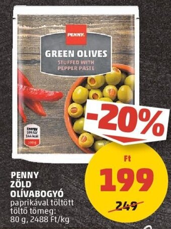 PENNY PENNY ZÖLD OLÍVABOGYÓ 80 g ajánlat