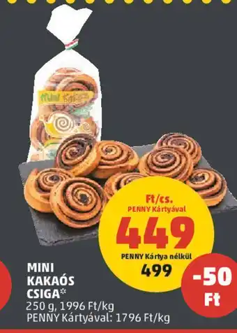 PENNY MINI KAKAÓS CSIGA 250 g ajánlat