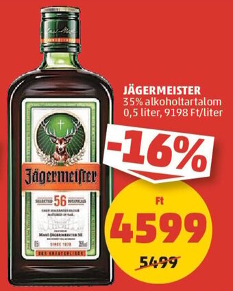 PENNY JÄGERMEISTER 0,5 l ajánlat