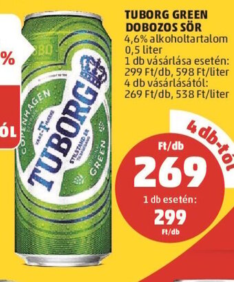 PENNY TUBORG GREEN DOBOZOS SÖR 0,5 l ajánlat