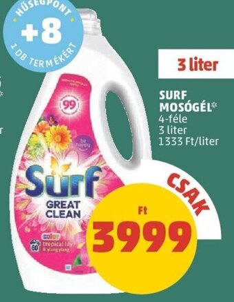 PENNY SURF MOSÓGÉL 3 l ajánlat