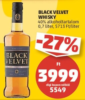 PENNY BLACK VELVET WHISKY 0,7 l ajánlat