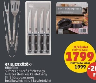 PENNY GRILL ESZKÖZÖK 1 készlet ajánlat