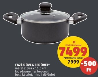 PENNY FAZÉK ÜVEG FEDŐVEL 1 db ajánlat