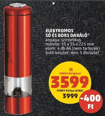 PENNY ELEKTROMOS SÓ ÉS BORS DARÁLÓ 1 db ajánlat