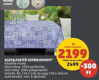 PENNY ASZTALTERÍTŐ FOTÓNYOMOTT 1 db ajánlat