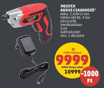 PENNY MEISTER AKKUS CSAVAROZÓ 1 db ajánlat