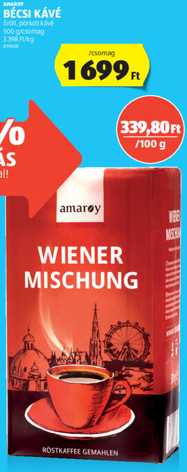 ALDI AMAROY BÉCSI KÁVÉ 500 g ajánlat