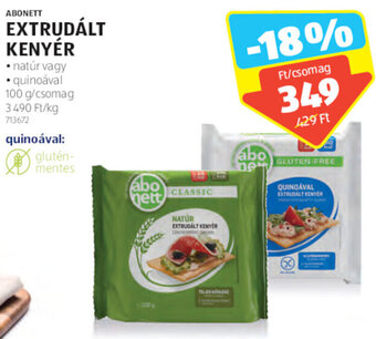 ALDI ABONETT EXTRUDÁLT KENYÉR 100 g ajánlat