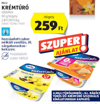 ALDI MILLI KRÉMTÚRÓ 90 g ajánlat