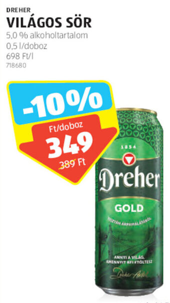 ALDI DREHER VILÁGOS SÖR 0,5 l ajánlat