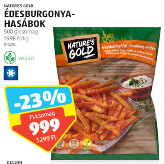 ALDI NATURE'S GOLD ÉDESBURGONYA-HASÁBOK 500 g ajánlat