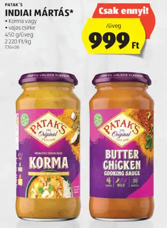 PATAK'S INDIAI MÁRTÁS 450 g