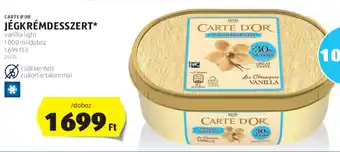 ALDI CARTE D'OR JÉGKRÉMDESSZERT 1000 ml ajánlat