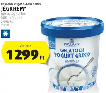 ALDI PAVLAKIS ORIGINAL GREEK FOOD JÉGKRÉM 500 ml ajánlat