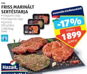 ALDI BBQ FRISS MARINÁLT SERTÉSTARJA 500 g ajánlat