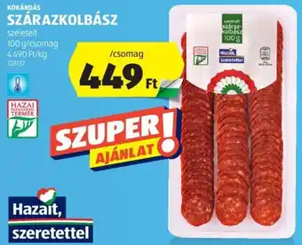 ALDI KOKÁRDÁS SZÁRAZKOLBÁSZ 100 g ajánlat