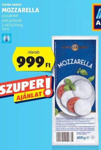 ALDI CUCINA NOBILE MOZZARELLA 400 g ajánlat