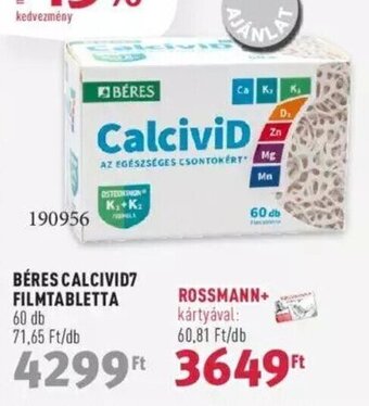 BÉRES CALCIVID7 FILMTABLETTA 60 db