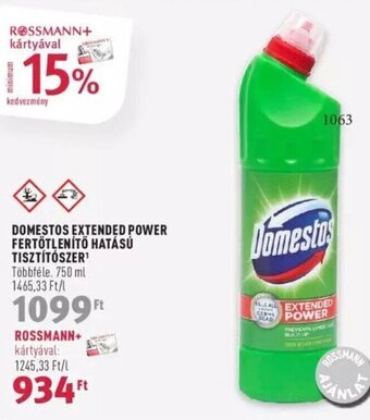 Rossmann DOMESTOS EXTENDED POWER FERTŐTLENÍTŐ HATÁSÚ TISZTÍTÓSZER 750 ml ajánlat
