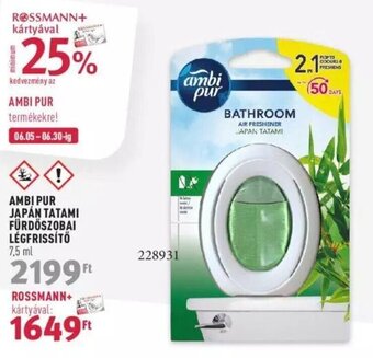 Rossmann AMBI PUR JAPÁN TATAMI FÜRDŐSZOBAI LÉGFRISSÍTŐ 7,5 ml ajánlat