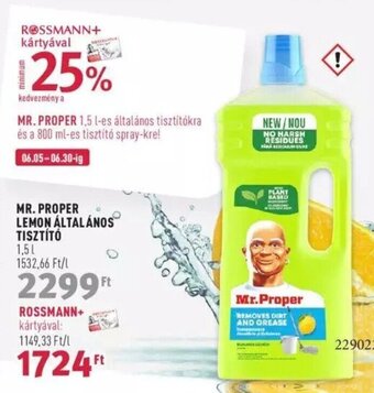 Rossmann MR.PROPER LEMON ÁLTALÁNOS TISZTÍTÓ 1,5 l ajánlat
