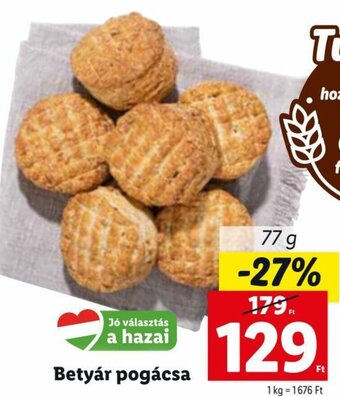 Lidl Betyár pogácsa 77 g ajánlat