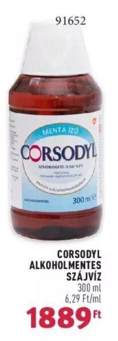 Rossmann CORSODYL ALKOHOLMENTES SZÁJVÍZ 300 ml ajánlat