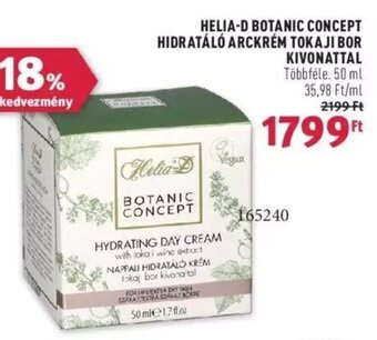 Rossmann HELIA-D BOTANIC CONCEPT HIDRATÁLÓ ARCKRÉM TOKAJI BOR KIVONATTAL 50 ml ajánlat