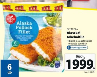 Lidl OCEAN SEA Alaszkai tőkehalfilé 960 g ajánlat
