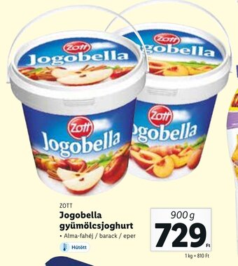 Lidl ZOTT Jogobella gyümölcsjoghurt 900 g ajánlat
