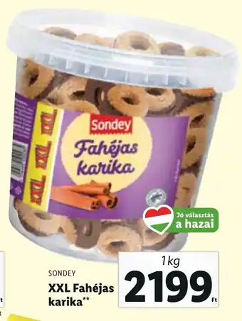 Lidl Sondey XXL Fahéjas karika 1 kg ajánlat