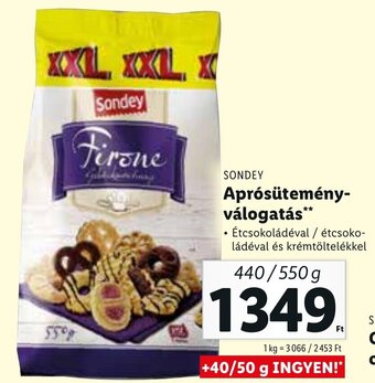 Lidl Sondey Aprósütemény- válogatás 440 / 550 g ajánlat
