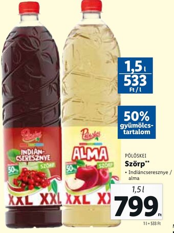 PÖLÖSKEI Szörp 1,5 l