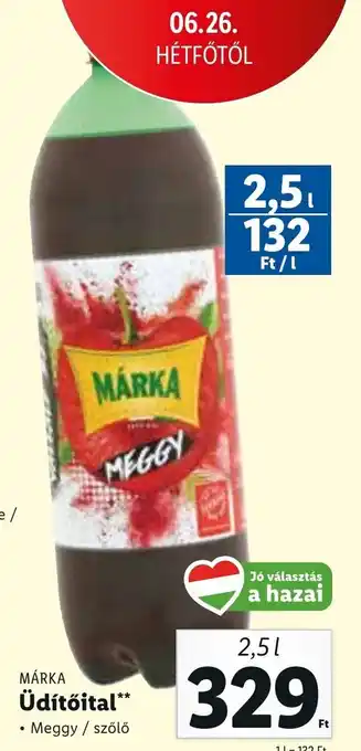 Lidl MÁRKA Üdítőital 2,5 l ajánlat