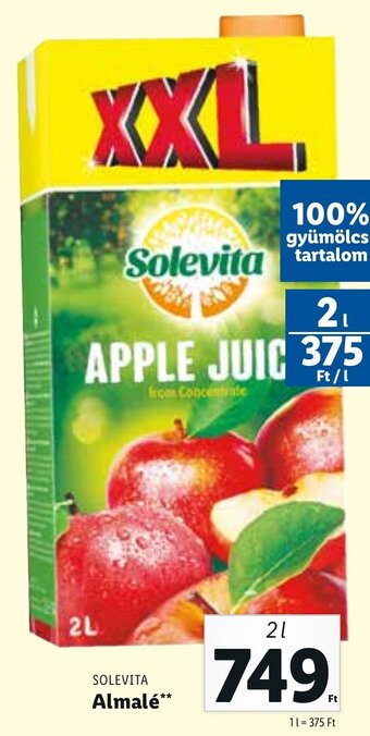Lidl Solevita Almalé 2 l ajánlat