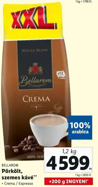 Bellarom Pörkölt, szemes kávé 1,2 kg