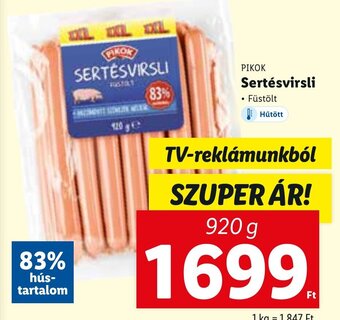 Lidl PIKOK Sertésvirsli 920 g ajánlat