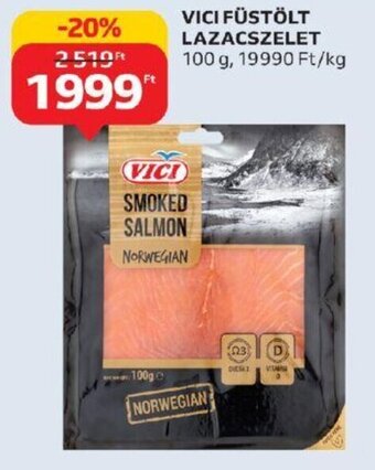 Auchan VICI FÜSTÖLT LAZACSZELET 100 g ajánlat