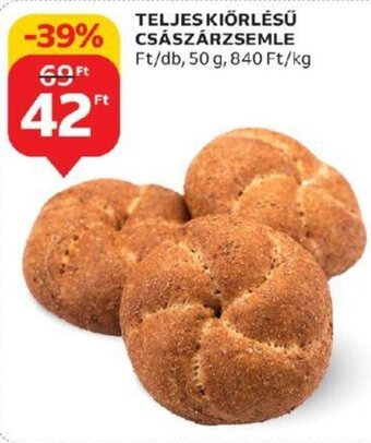 Auchan TELJES KIÖRLÉSŰ CSÁSZÁRZSEMLE 50 g ajánlat
