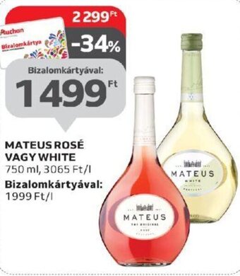 Auchan MATEUS ROSÉ VAGY WHITE 750 ml ajánlat