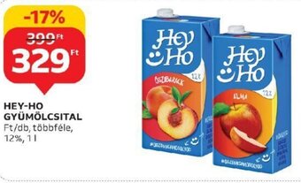 Auchan HEY-HO GYÜMÖLCSITAL 1 l ajánlat